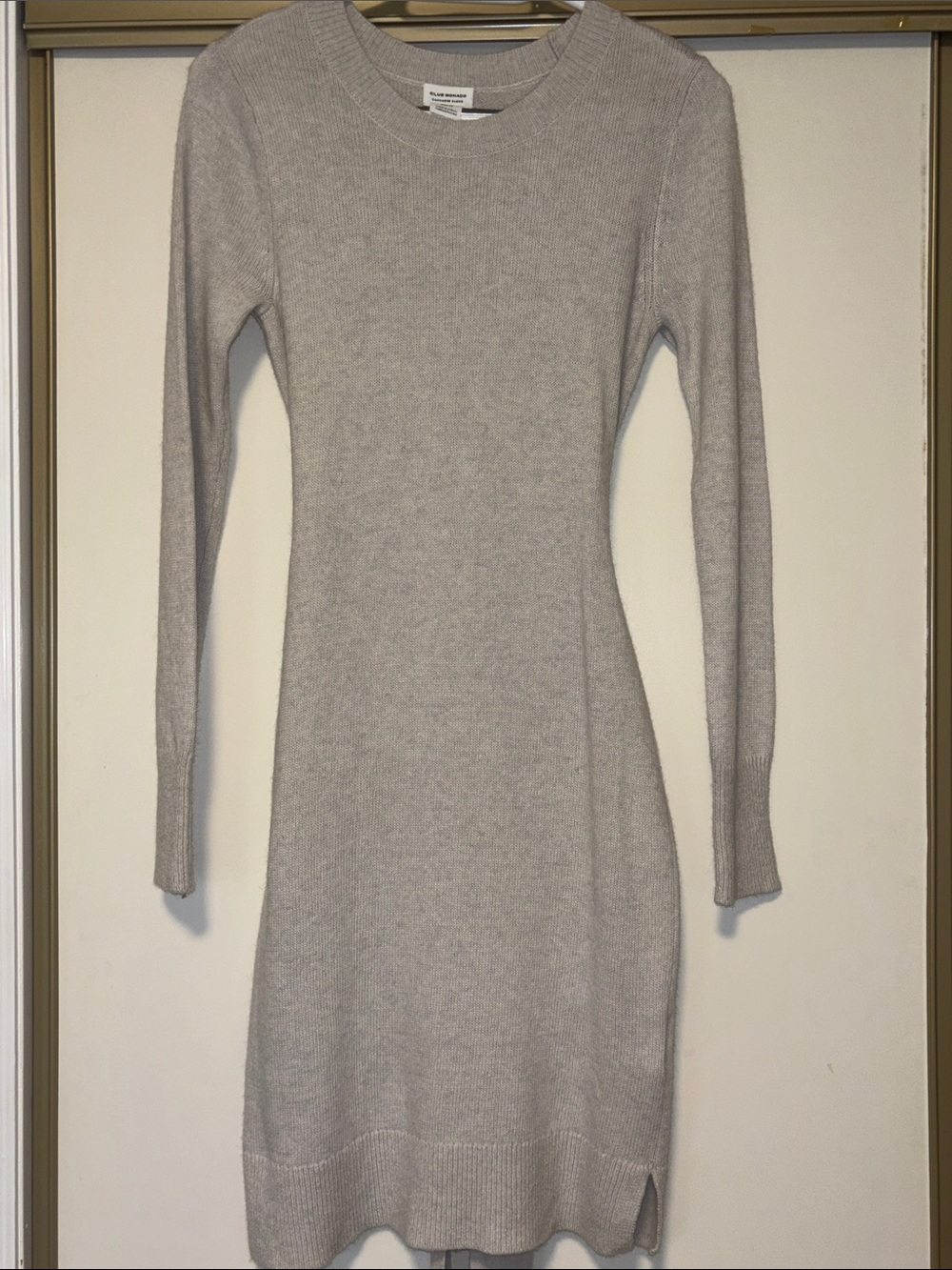 Club Monaco Light DressTie-Waist Long Sleeve Knit Dress